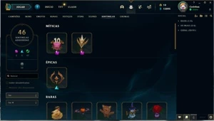 Conta Gold 4 com nivel 368 e 456 skin sendo 20 prestígio - League of Legends LOL