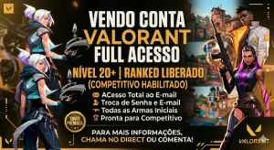 Conta Valorant Ranked Liberado Lvl20+ - Full Acesso