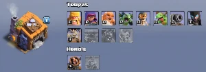 Centro De Vila 11 Full Com Skin Rainha Mágica - Clash of Clans