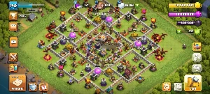 Centro De Vila 11 Full Com Skin Rainha Mágica - Clash of Clans