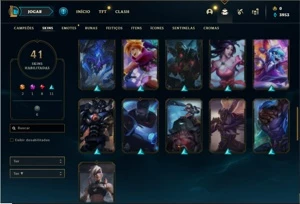 Conta prata 1 com 51 Champs e 41 Skins ( 2 Ultimates ) - League of Legends LOL