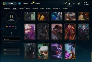 Conta prata 1 com 51 Champs e 41 Skins ( 2 Ultimates ) - League of Legends LOL