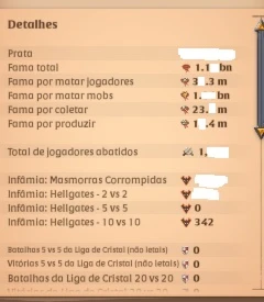 Conta Albion 1Bn+ Fama Pve, Muito Spec Em Coleta - Albion Online