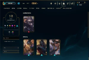 Unranked com 45 Champs e 10 Skins - League of Legends LOL