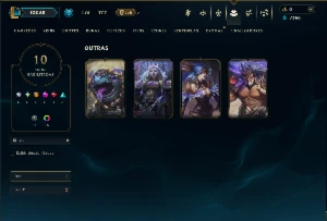 Unranked com 45 Champs e 10 Skins - League of Legends LOL