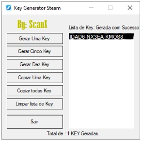 Gerador FULL para KEYS Steam.(Exclusivo)