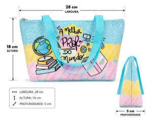 Kit 10 Mini Bolsas Personalizadas para Professoras - Artesanato e Personalizados