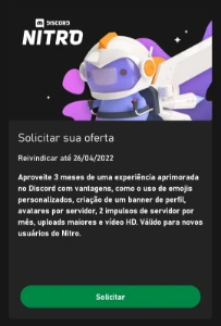 Nitro Gaming Para Conta Discord Virgem - Outros