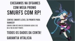 CONTAS SMURFS COM RIOT POINTS E 60K DE ESSENCIAS AZUIS - League of Legends LOL