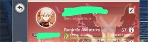 GENSHIN Conta AR 57 bônus de primeira recarga / 25 T5 - Genshin Impact
