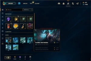 Conta ouro 4 com 51 Champs e 15 Skins + 6 Espolios - League of Legends LOL