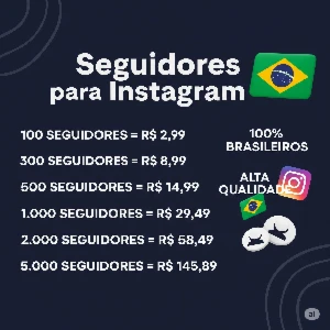 Instagram Seguidores Brasileiros (100% Brasileiros)