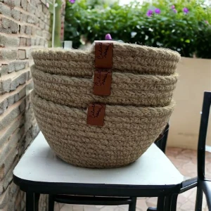 Porta Bowl Artesanal em Corda de Juta - Artesanato e Personalizados
