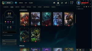Unranked Main Lee Sin level 170 com 44 Skins - League of Legends LOL