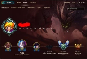 Conta Diamante 4, 5 runas / quase tds os champ / 52 skins, - League of Legends LOL