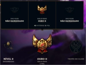 Conta League of Legends. Ouro 2/WR 52%/Borda Ouro/32 champs LOL