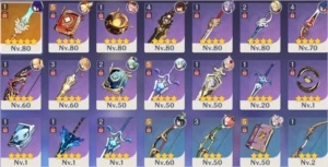 Conta Rank 50 Klee, Venti, Baal, Keqing, Harpa Celestial - Genshin Impact