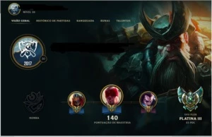Conta Platina 3 Flex - Platina 5 Solo/Duo - League of Legends LOL