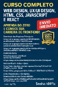 Web Design, UX/UI Design, HTML, CSS, JavaScript e React