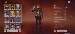 Conta geshim impact, AR 17  3 personagens 5 estrelas - Genshin Impact