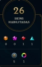 CONTA LOL GOLD 5 - 121 CAMPEÕES - 26 SKINS - League of Legends