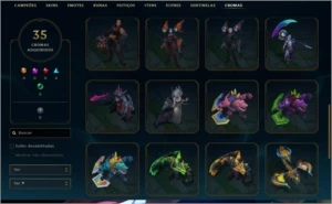 Todos Campeões, lv 375, 186 skins, 45k de EA e muito mais! - League of Legends LOL