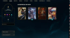 Conta Mestre mmr bom 4 skins e 9 skins espolios - League of Legends LOL