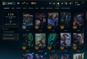 Prata 4 com 65 Champs e 12 Skins - League of Legends LOL