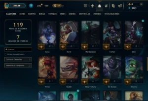 Prata 4 com 65 Champs e 12 Skins - League of Legends LOL