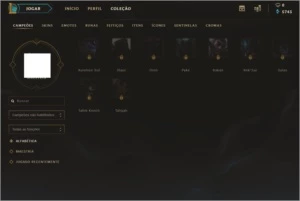 Conta LoL / Plat 3 / 244 skins / LvL 96 - League of Legends