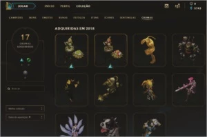 Conta LoL / Plat 3 / 244 skins / LvL 96 - League of Legends
