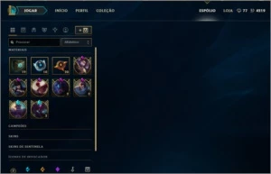 Cont - Borda Platina + 54 Skins + 110 champs - League of Legends LOL