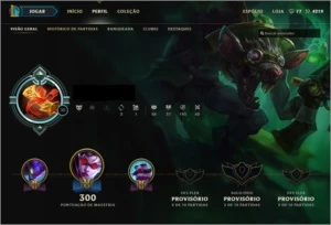 Cont - Borda Platina + 54 Skins + 110 champs - League of Legends LOL