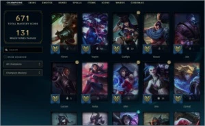 Conta Platina 1, 135 campeões, 349 Skins, Nível 410. - League of Legends LOL