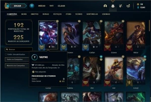 Conta bronze 4 com 76 Champs e 71 Skins (+ de 400 Jogos) - League of Legends LOL