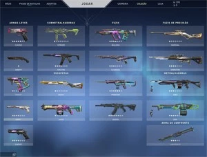 CONTA DE VALORANT COM MUITAS SKINS
