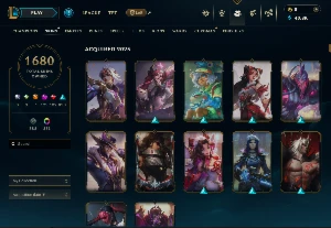 Conta Mestre 1680 Skins, Muitas Bordas,Chromas E Assinaturas - League of Legends LOL