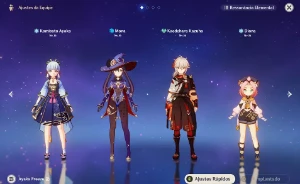 Ayaka + Kazuha + Mona c/ Diona, Sucrose, Bennett, Rosaria... - Genshin Impact