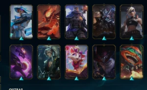 LoL( LvL 327 + 105 Skins + 141 Campeões + Valorant 2 passes - League of Legends