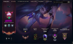 LoL( LvL 327 + 105 Skins + 141 Campeões + Valorant 2 passes - League of Legends