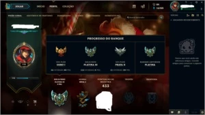 Conta platina 3, ouro 5 flex, prata 3 3x3 - League of Legends LOL