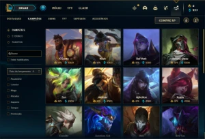 Conta Unranked com 140 Champs e 88 Skins ( MAIN SUPORTE ) - League of Legends LOL