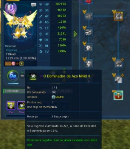 Conta com X7SM Rank U Lv171 Late game LA OMEGA. - Digimon Masters Online DMO