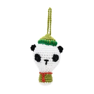 Enfeite de Natal panda em amigurumi - Artesanato e Personalizados