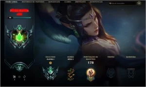 Conta com 58 champs e 37 skins - League of Legends LOL