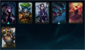 Conta com 58 champs e 37 skins - League of Legends LOL