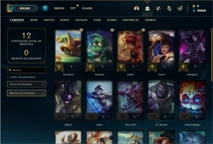 Conta platina 4 com 5 Skins e 22 Champs - League of Legends LOL