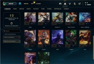Conta platina 4 com 5 Skins e 22 Champs - League of Legends LOL