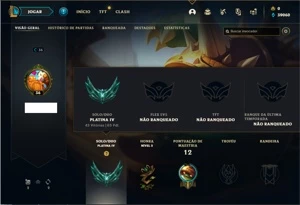 Conta platina 4 com 5 Skins e 22 Champs - League of Legends LOL