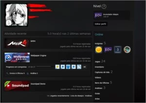 Conta Steam com mais de 20 jogos pagos